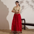 The Blouse Originals Gold Tissue V-Neck Readymade Saree Blouse