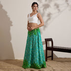 The Blouse Originals White Silk Brocade V-Neck Readymade Saree Blouse